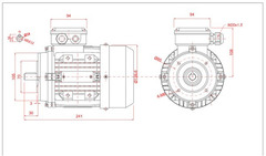 Motor electric trifazat 0.37kw 1400rpm 71 B14 - 2