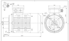 Motor electric trifazat 1.1kw 1400rpm 90 B14 - 2
