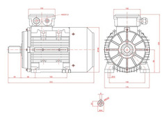 Motor electric trifazat 1.5kw 1400rpm 90 B3 - 2