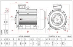 Motor electric trifazat 75kw 1400rpm 280 B3 - 2
