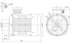 Motor electric trifazat 7.5kw 3000rpm 132 B14 - 2