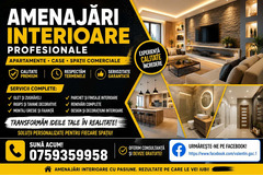 Amenajari interioare profesionale pentru apartamente, case si spatii comerciale